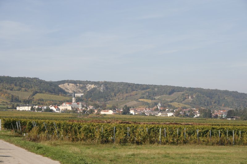 Diese Aufnahme zeigt den Weinort Gumpoldskirchen am 19.10.2008